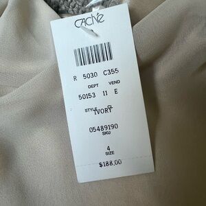 NWT Cache Gold Sequin Cocktail Dress